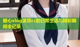 糖心vlog演员cc的日常生活与精彩瞬间全记录