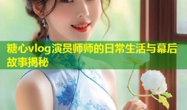 糖心vlog演员师师的日常生活与幕后故事揭秘