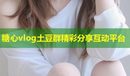 糖心vlog土豆群精彩分享互动平台