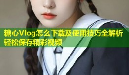 糖心Vlog怎么下载及使用技巧全解析轻松保存精彩视频