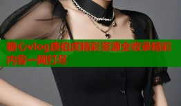 糖心vlog唐伯虎精彩资源全收录精彩内容一网打尽