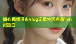 糖心视频深夜vlog记录生活点滴与心灵独白